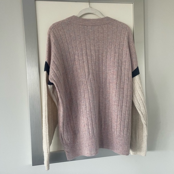 Madewell Striped Bowden Henley Sweater in Coziest Yarn 💗 size small - Picture 3 of 11